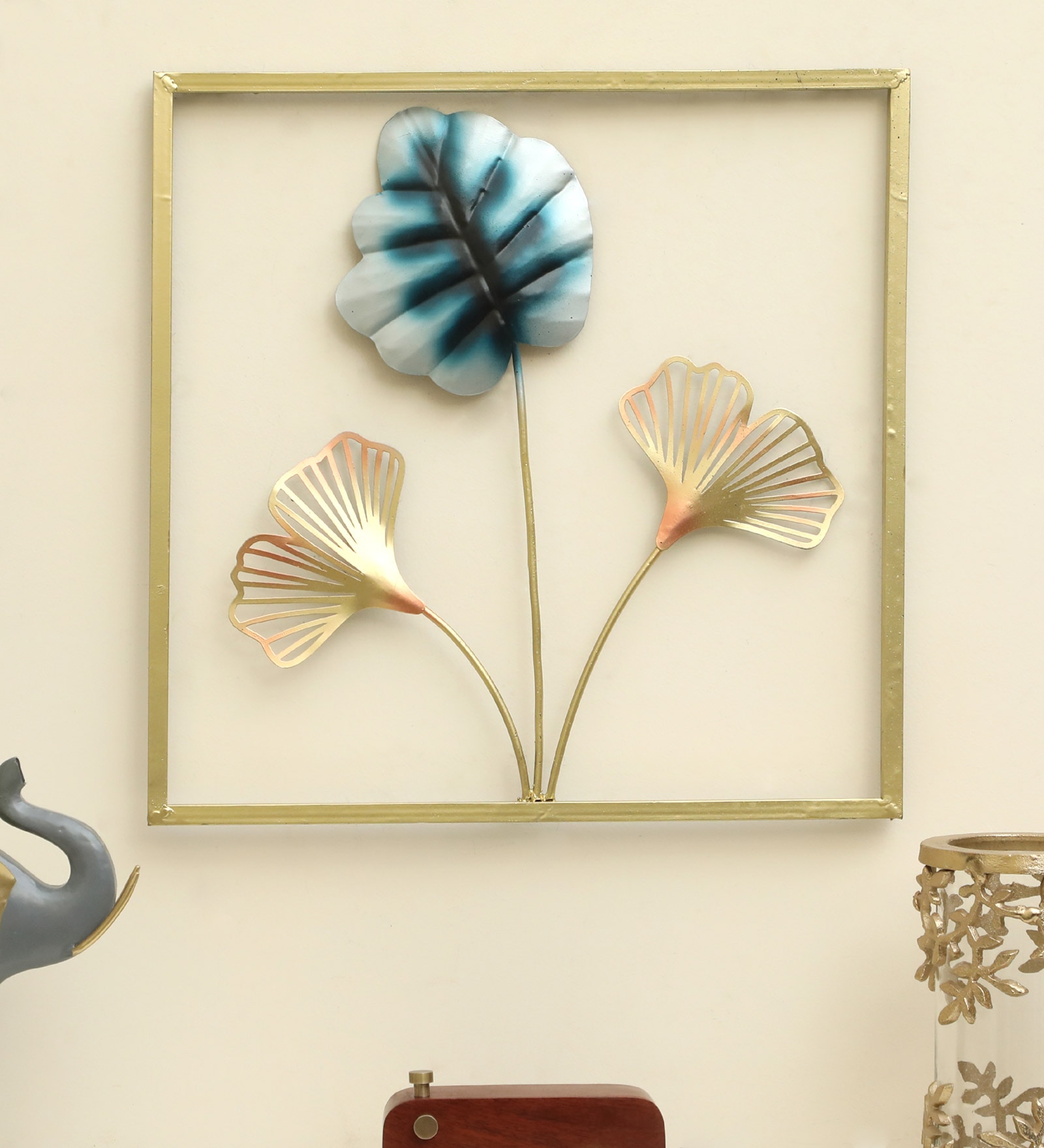 Paradise Abstract Metal Wall Decor in Multicolor Set of 1 Paradise Abstract Metal Wall Decor in Multicolor Set of 1