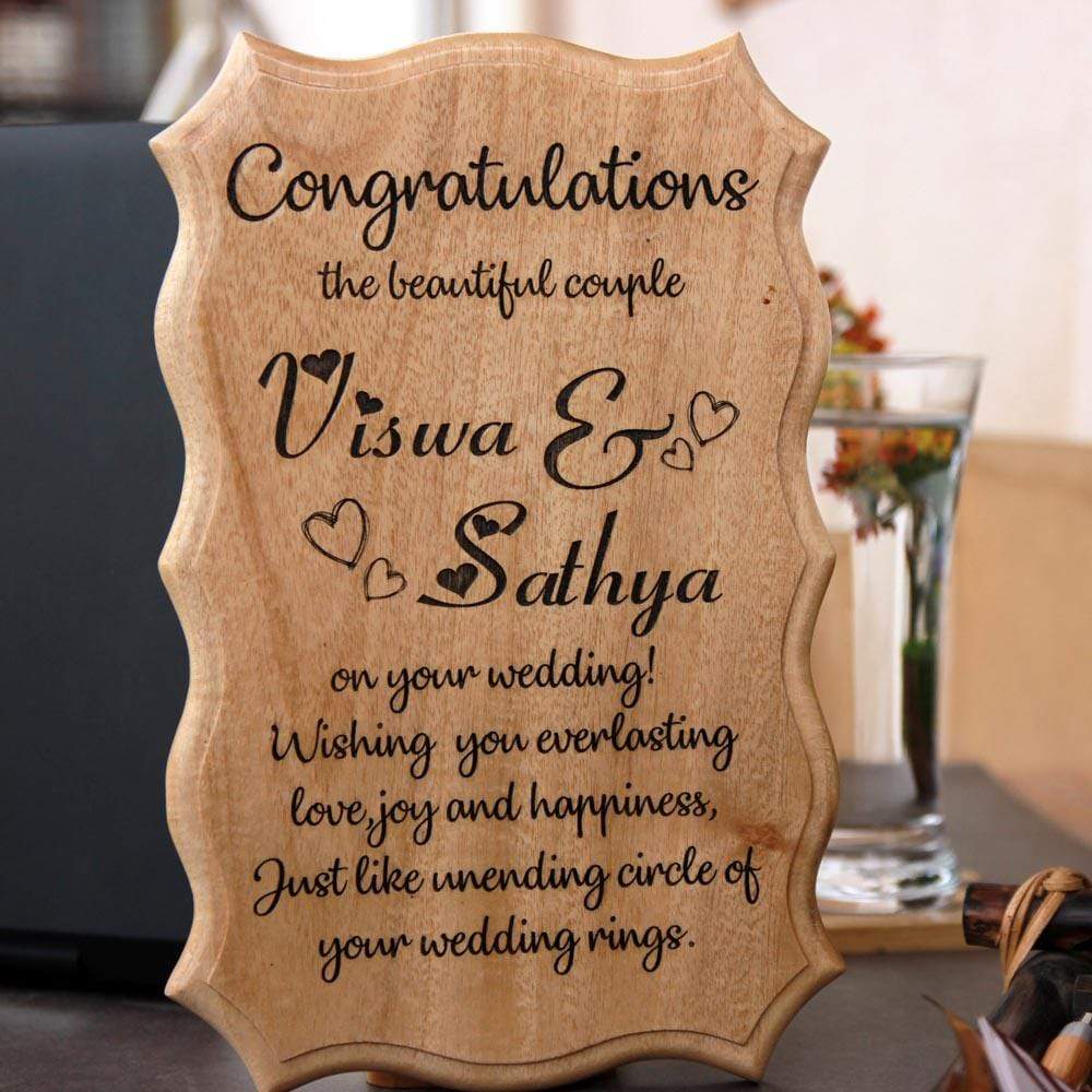 CONGRATULATIONS ON YOUR WEDDING WOODEN SIGN – BEST WEDDING GIFTS