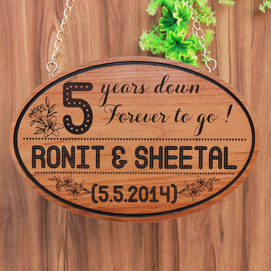 FOREVER TO GO – ANNIVERSARY HANGING WOODEN SIGN