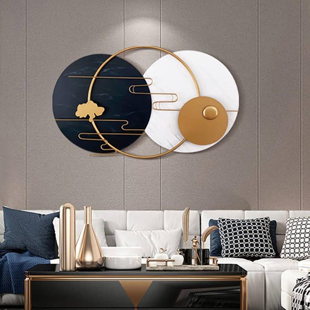 Black & White Metallic Plates Wall Art Black & White Metallic Plates Wall Art