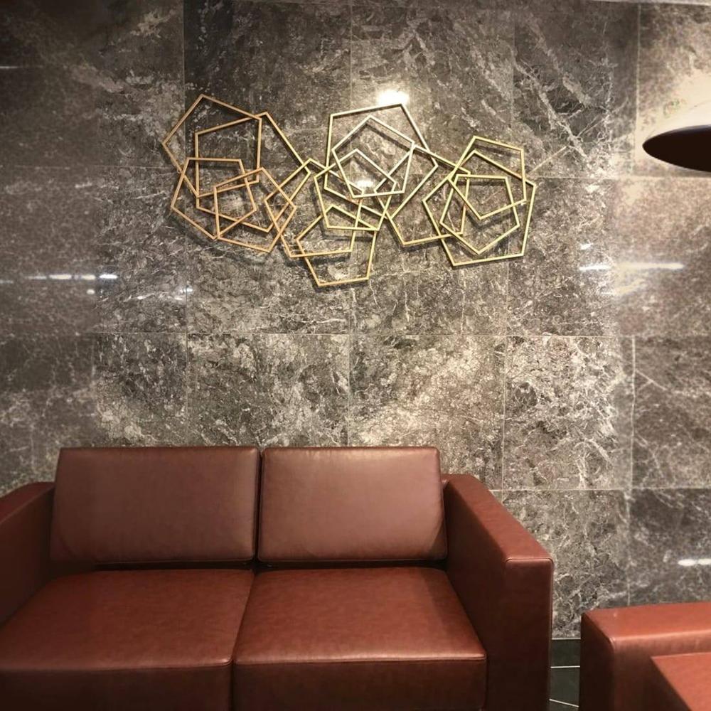 Pentagon Gold Metal Wall Art Pentagon Gold Metal Wall Art