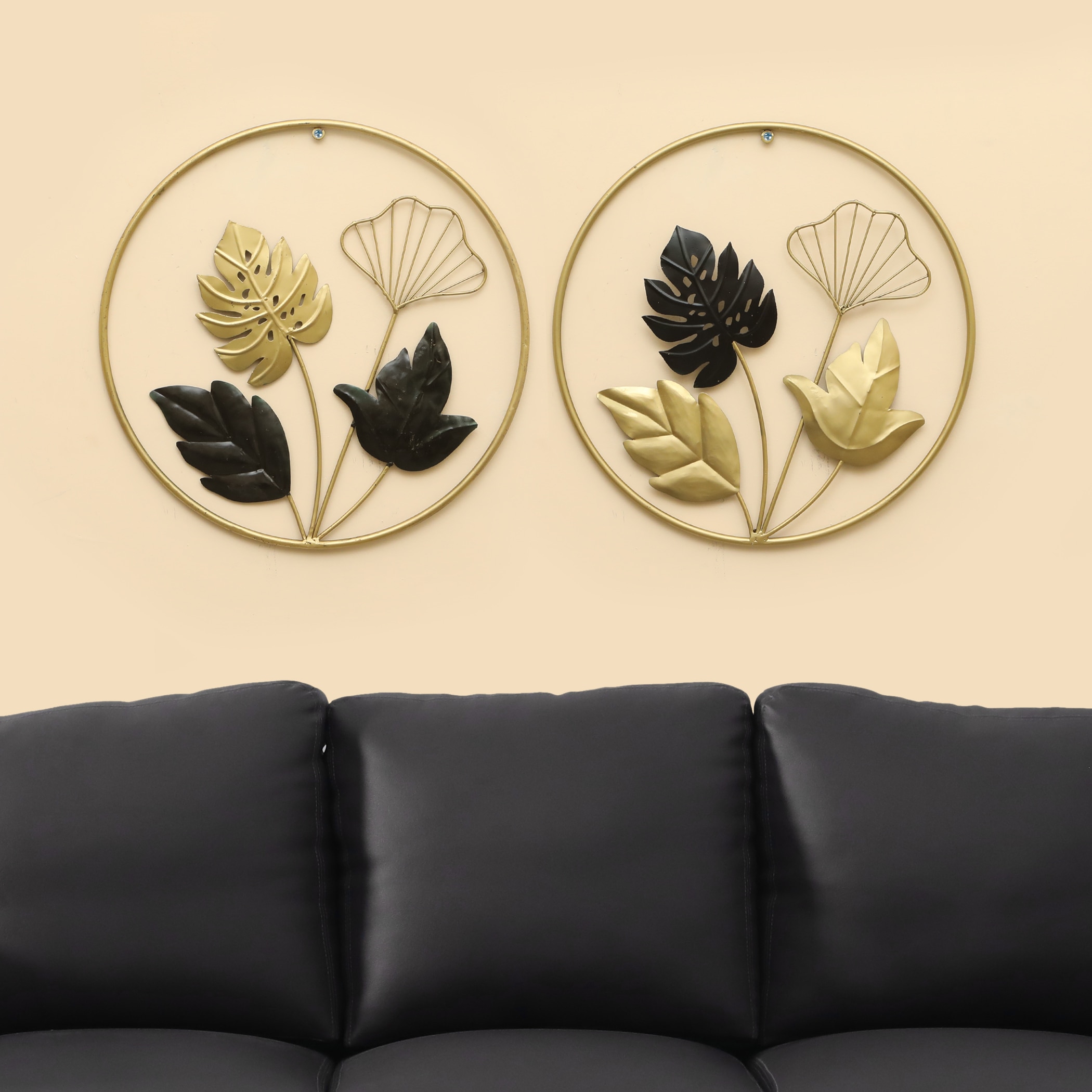 W-Paul Abstract Metal Wall Decor in Multicolor Set of 2 W-Paul Abstract Metal Wall Decor in Multicolor Set of 2
