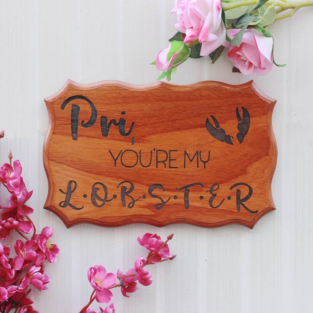 PERSONALIZED YOU’RE MY LOBSTER WOODEN SIGN