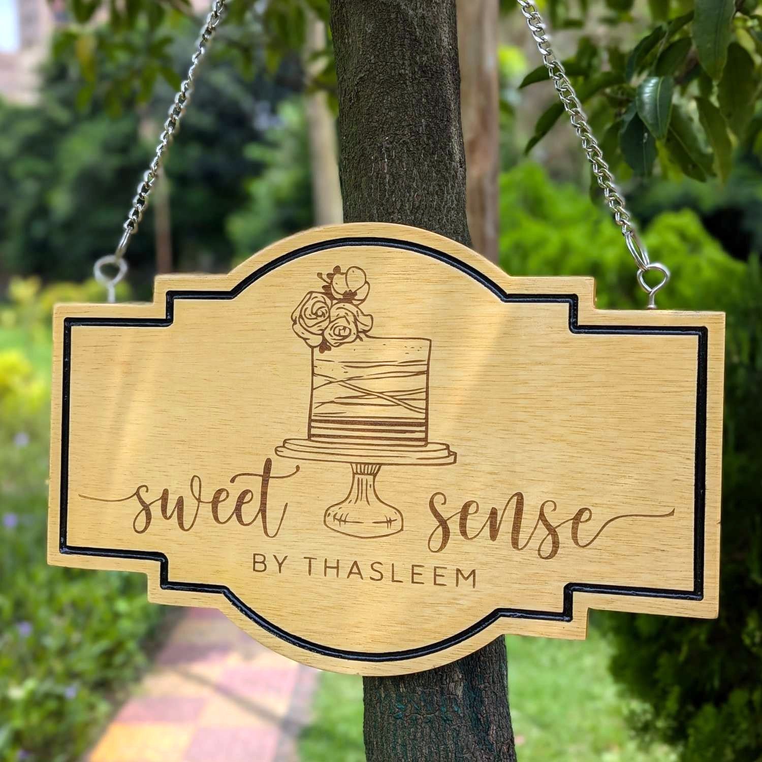 WOODEN HANGING SHOP SIGN & BUSINESS SIGN