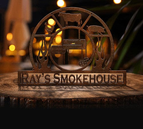 Personalized BBQ Sign, Pit Master Grill Master Sign, Outdoor Kitchen Sign, Man Cave (F13)