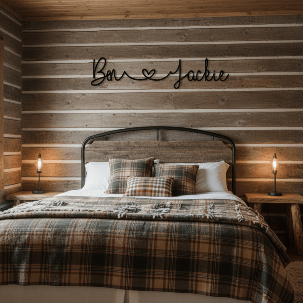 Personalized Heart Name Metal Wall Art (Custom Two Names)