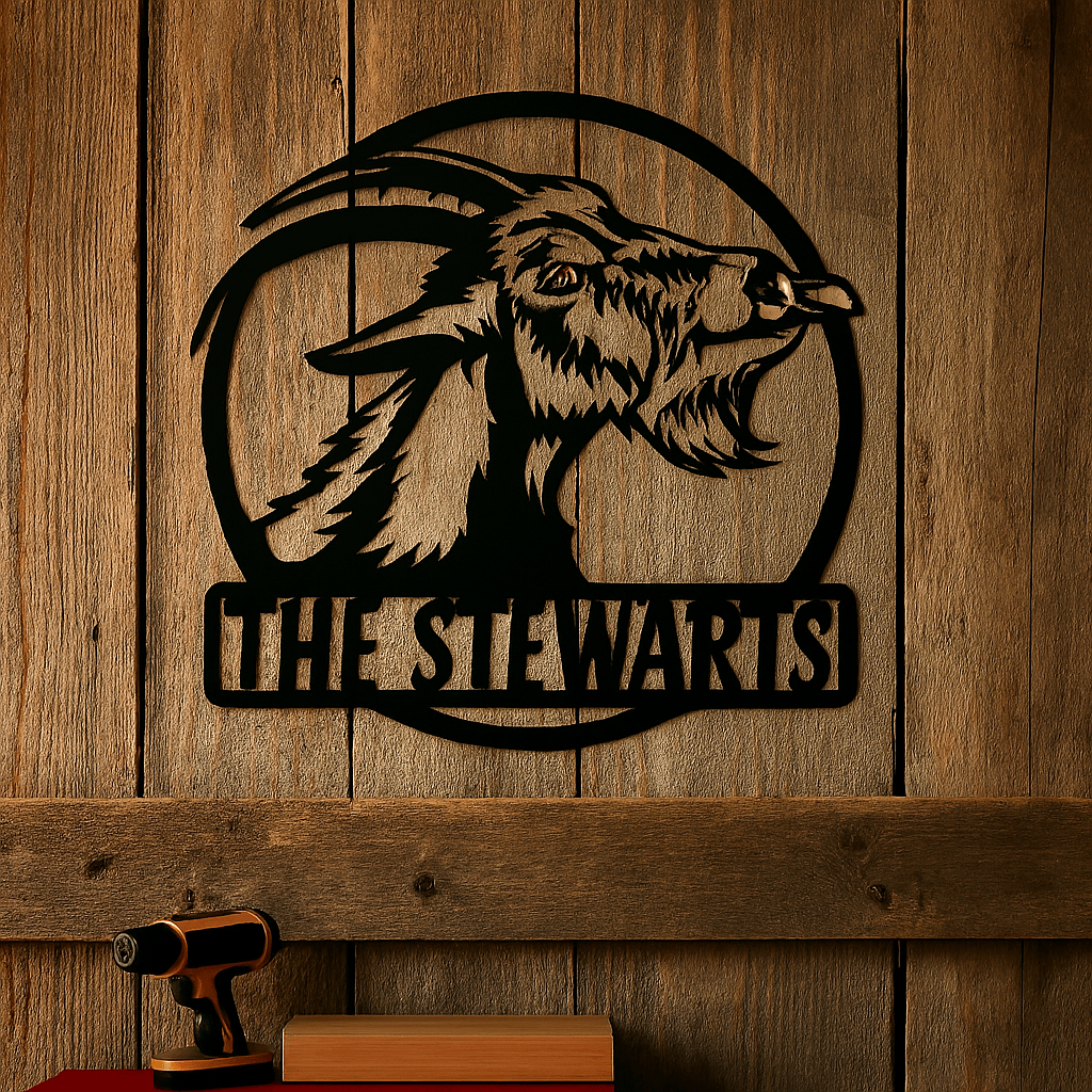 Personalized Custom Goat Sign – Unique Farmhouse Decor (C66)
