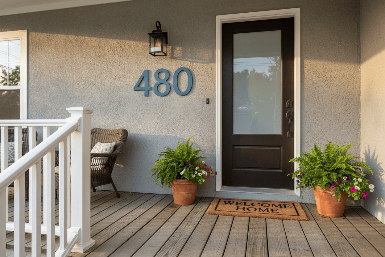 Bold Metal House Numbers (A15)