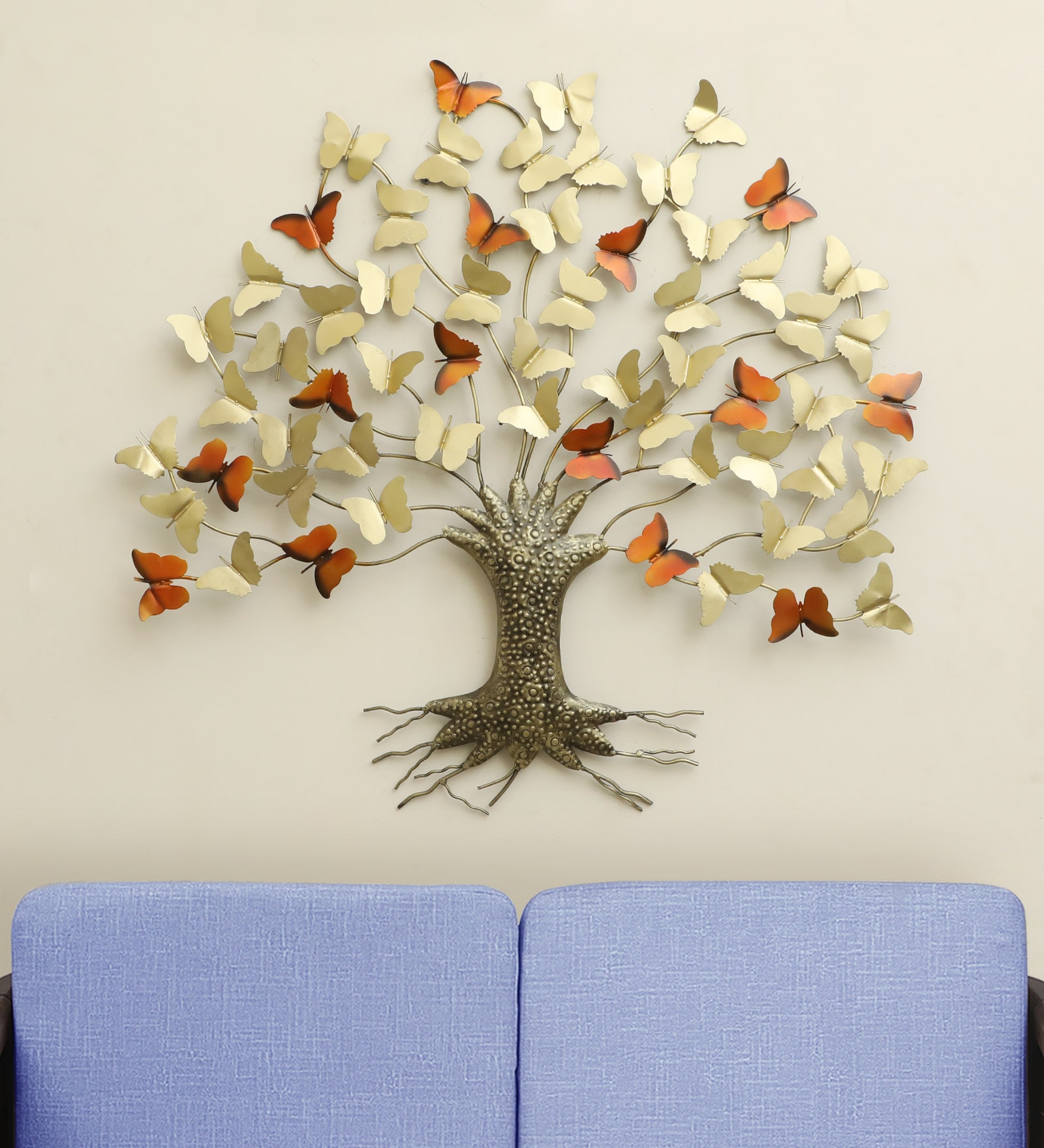 W-Paarvi Abstract Metal Wall Decor in Multicolor Set of 1 W-Paarvi Abstract Metal Wall Decor in Multicolor Set of 1